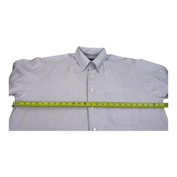 Gitman Bros Shirt Mens 16.5 34 Purple Dress Shirt Business Casual Preppy Wedding - Picture 12 of 16